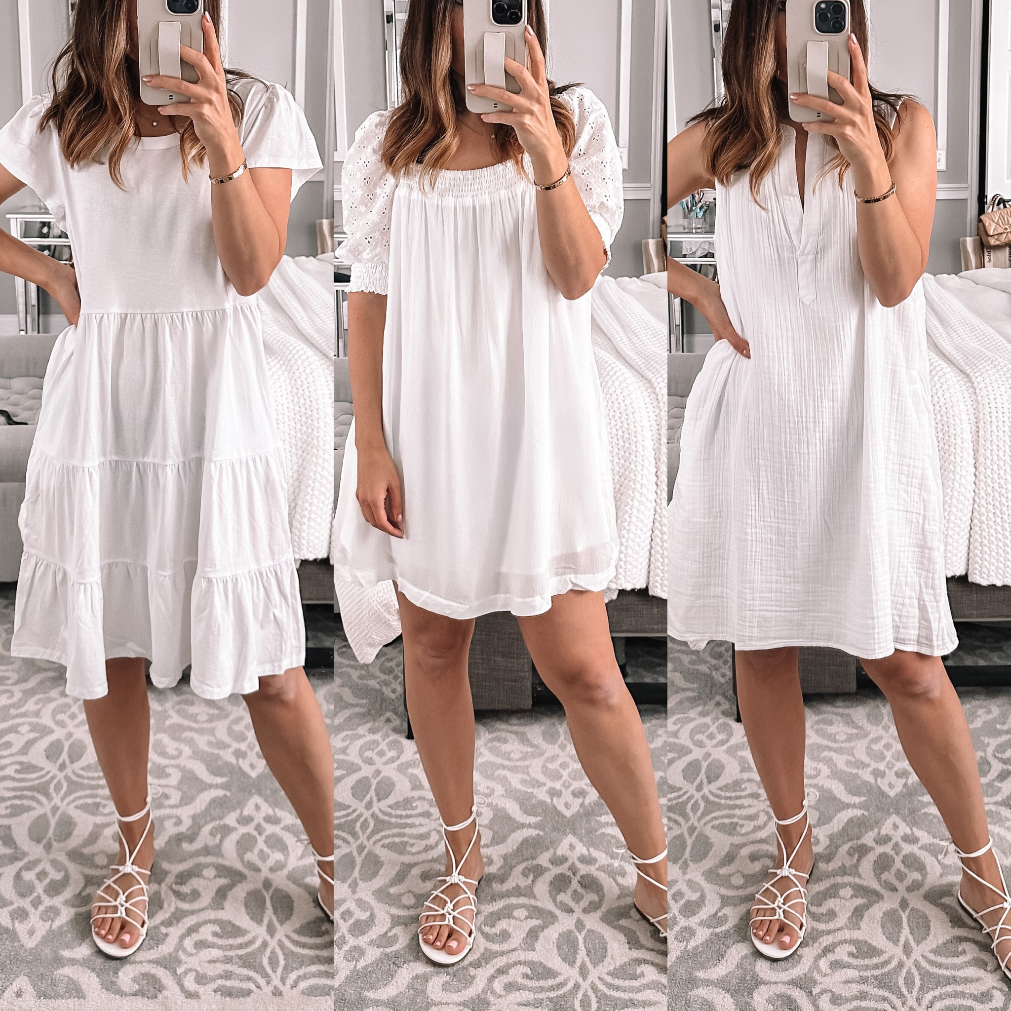 4 white dresses from Walmart I’m loving for summer 💕 wearing size small in each @walmartfashion #walmartpartner #walmartfashion 

#LTKSeasonal #LTKunder50 #LTKFind