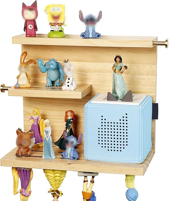 for Toniebox Starter Tonie Shelf Wall Mounted,Tonies Figures Tonies Storage,Magnetic Wooden Float... | Amazon (US)