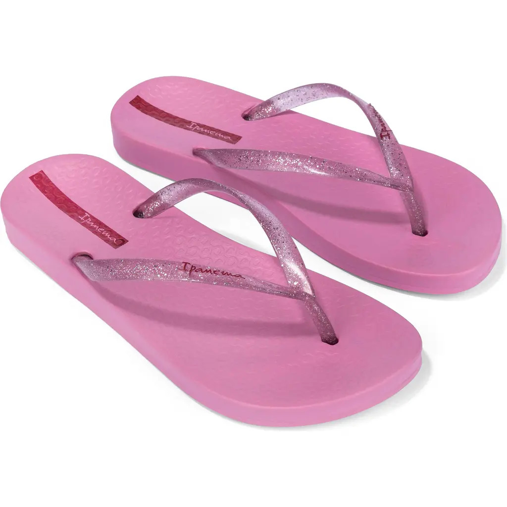 Ipanema Ana Connect II Flip Flop in Pink/Glitter Pink at Nordstrom, Size 5 | Nordstrom