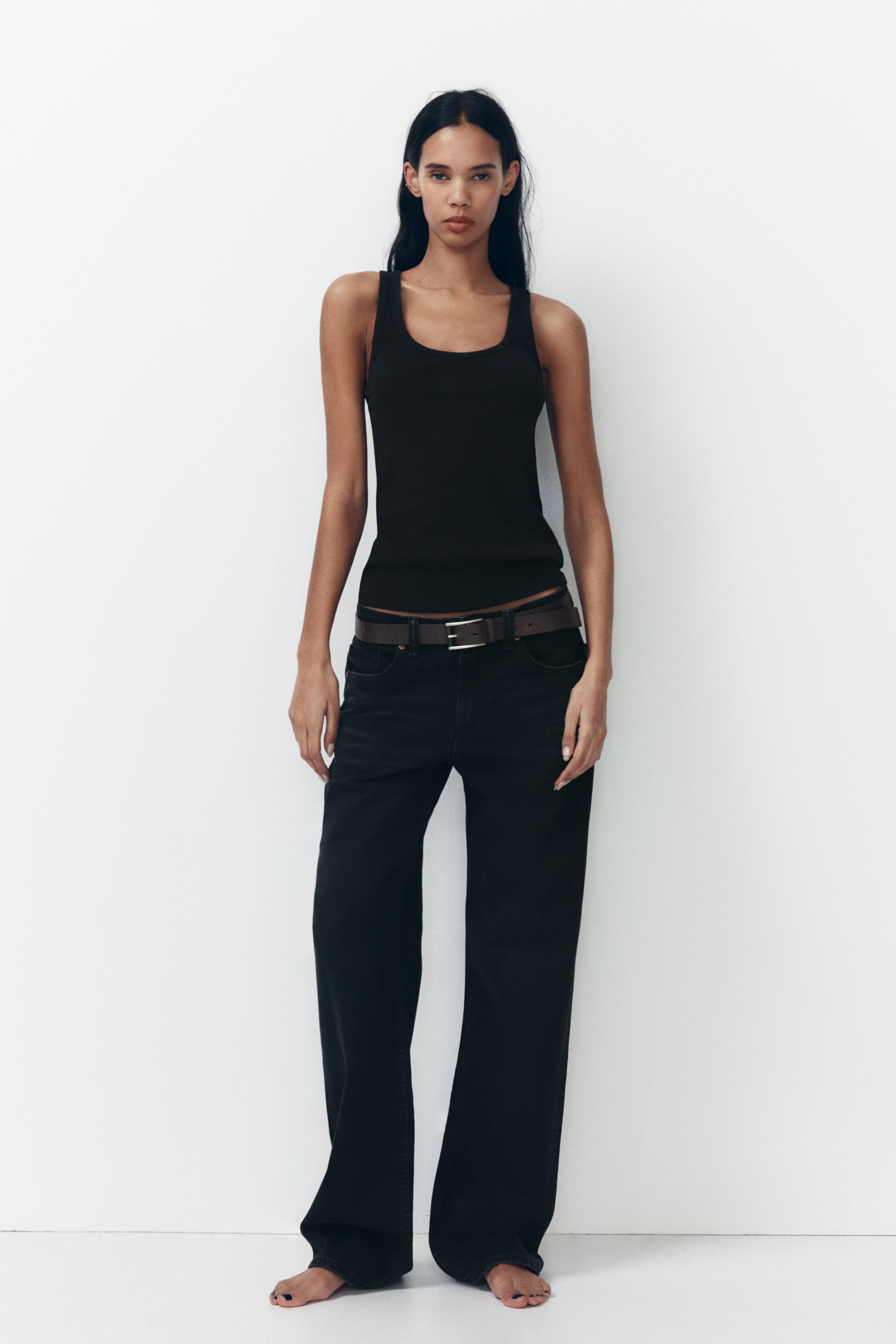 FULL LENGTH TRF MID-RISE WIDE LEG JEANS | Zara US