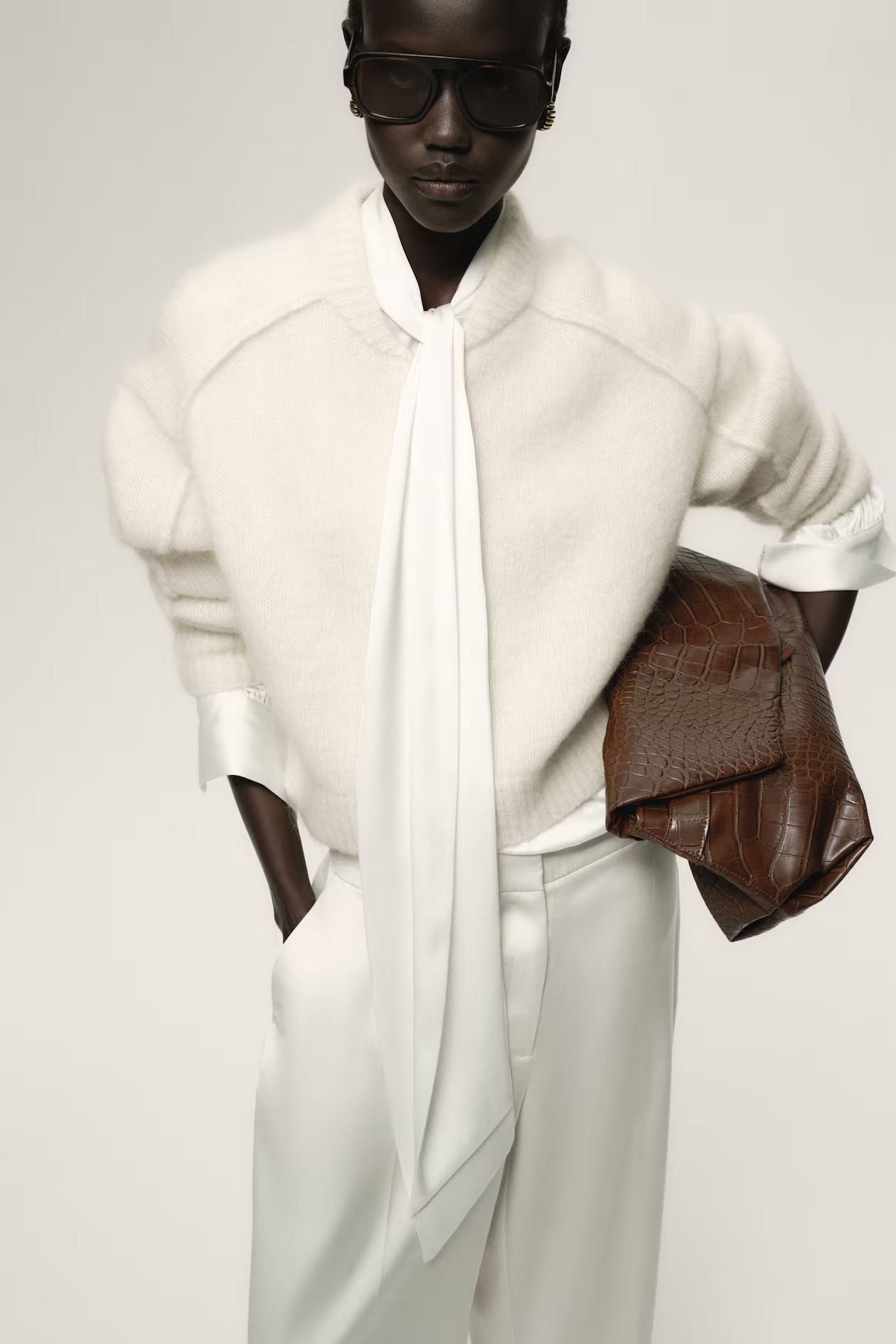 Wide-Leg Pants - White - Ladies | H&M US | H&M (US + CA)