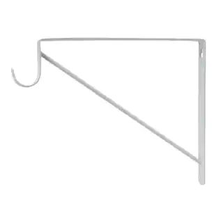 Everbilt White Heavy-Duty Shelf Bracket and Rod Support 14317 | The Home Depot