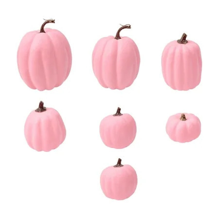 Fall Decor Pumpkins, Pink Halloween Decor, Halloween Party Decorations, Pink Shelf Decor, Perfect for Tabletop, Living Room, Or Party Spaces | Walmart (US)