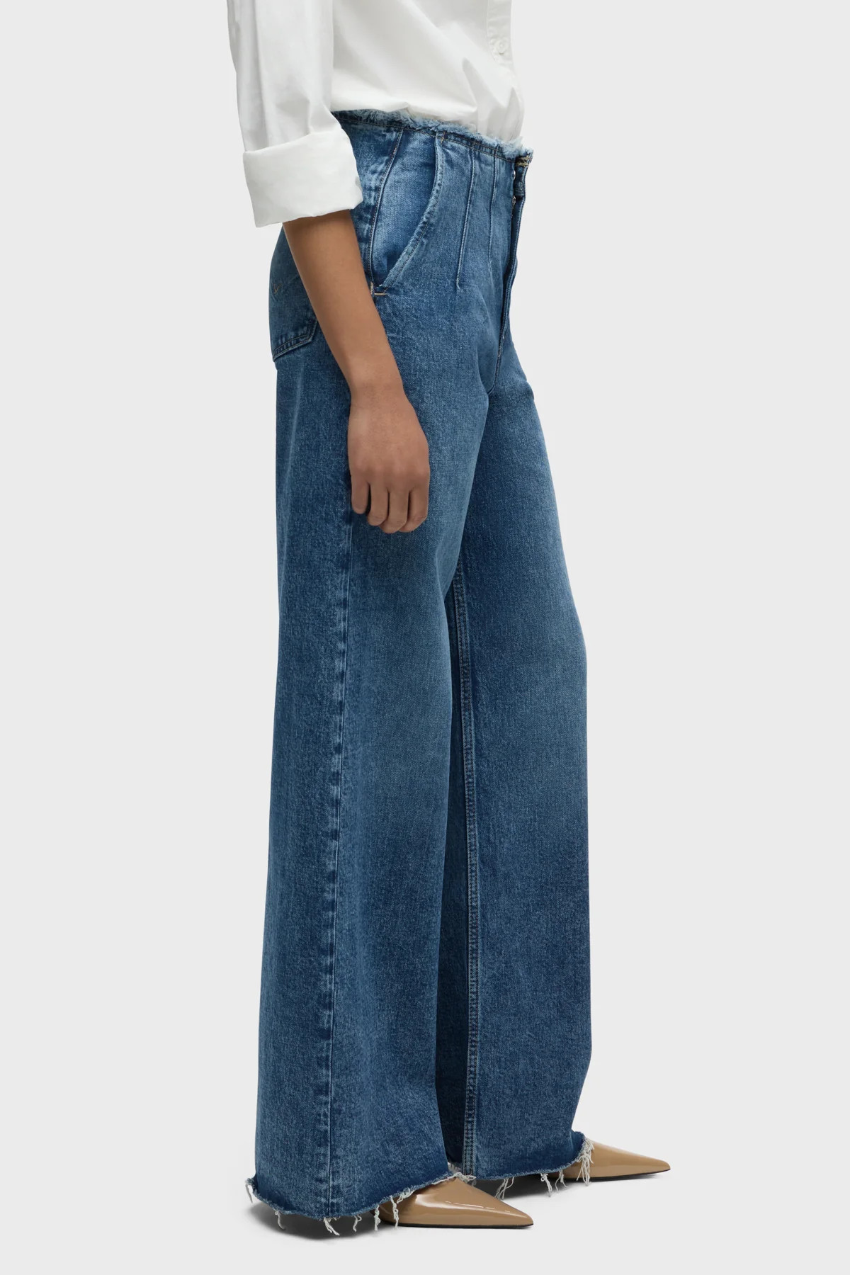 James High-Rise Darted Wide Leg Jean | Hudson Jeans
