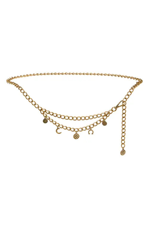 Treasure & Bond Spencer Charm Chain Belt in Antique Gold at Nordstrom, Size Large | Nordstrom