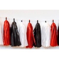 Chiefs Party Tassel Garland Red, Black & White Football Decor | Etsy (US)