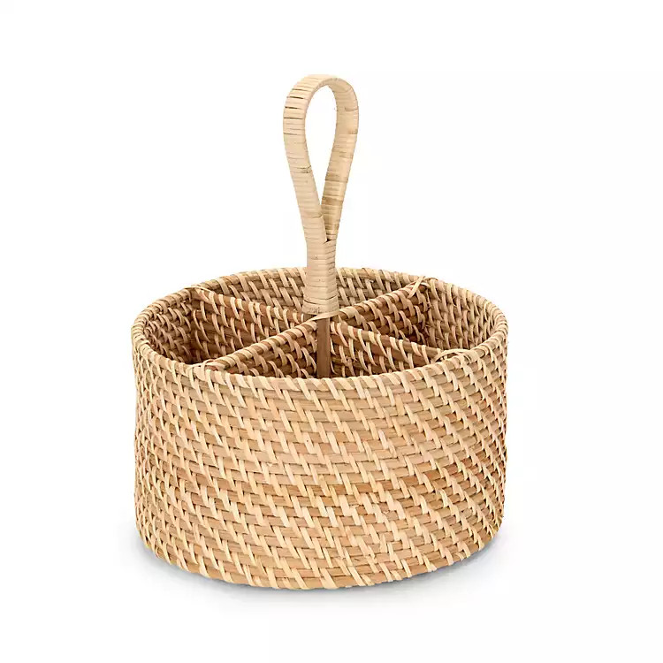 New! Natural Rattan Utensil Caddy | Kirklands