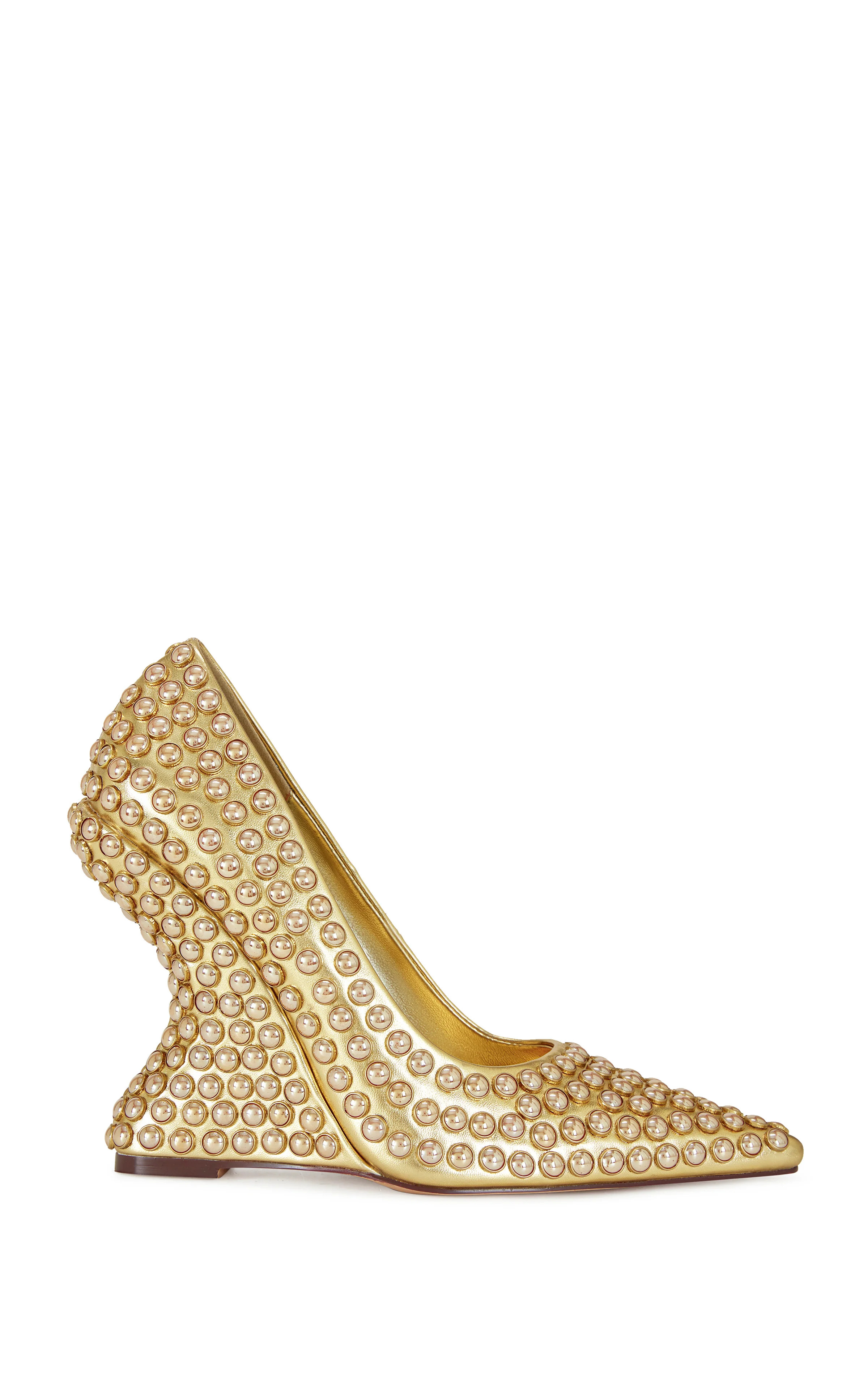 TERYN-GOLD WEDGE PUMP | Azalea Wang