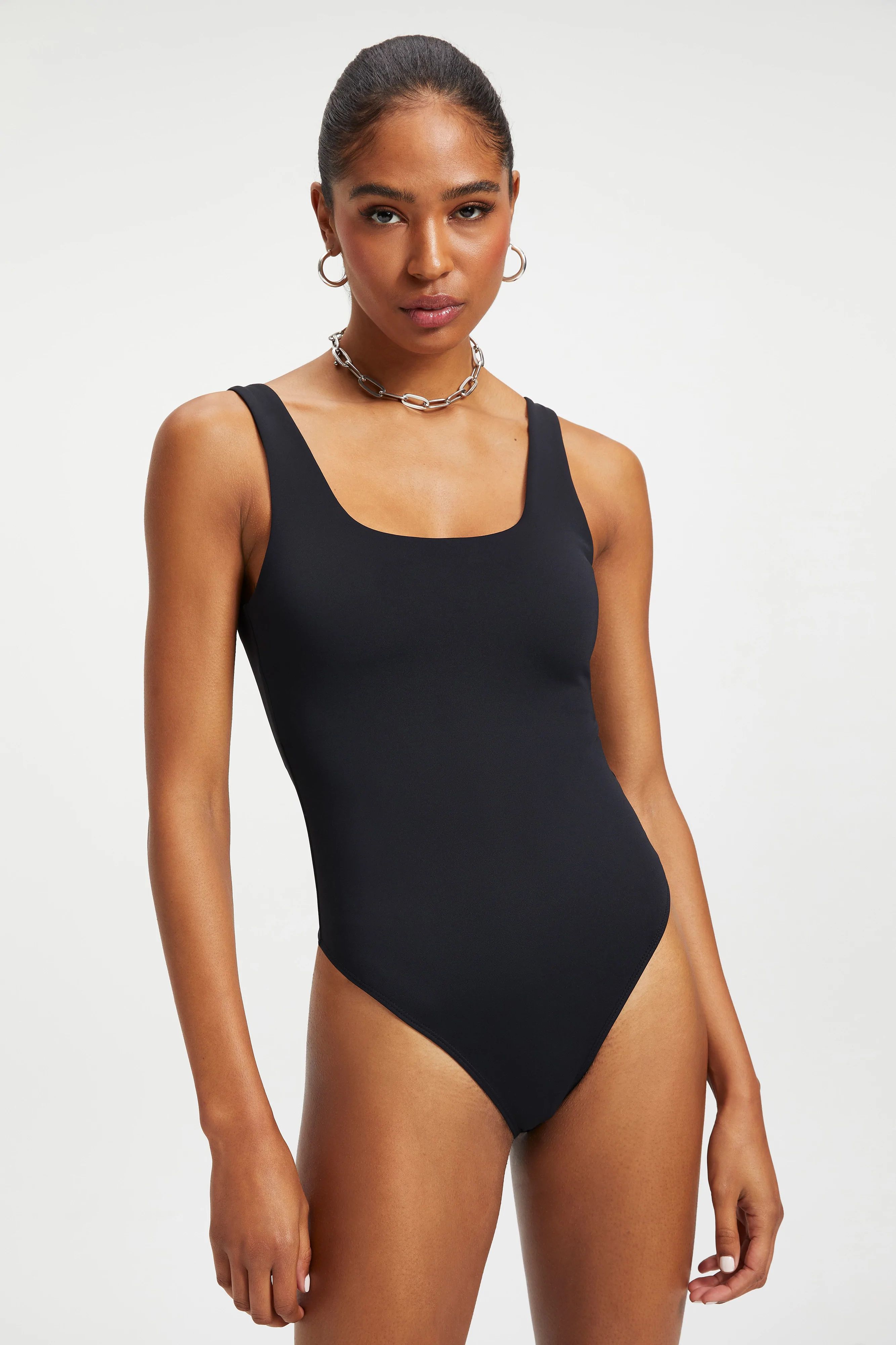 SCUBA MODERN TANK BODYSUIT | BLACK001 | Good American