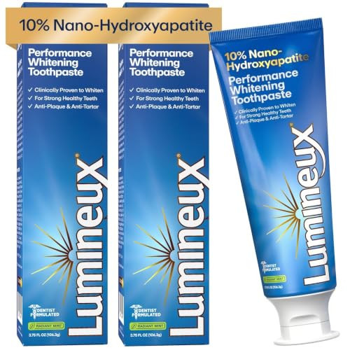 Lumineux 10% Nano Hydroxyapatite Whitening Toothpaste, 3.75 oz, 2 Pack | Amazon (US)