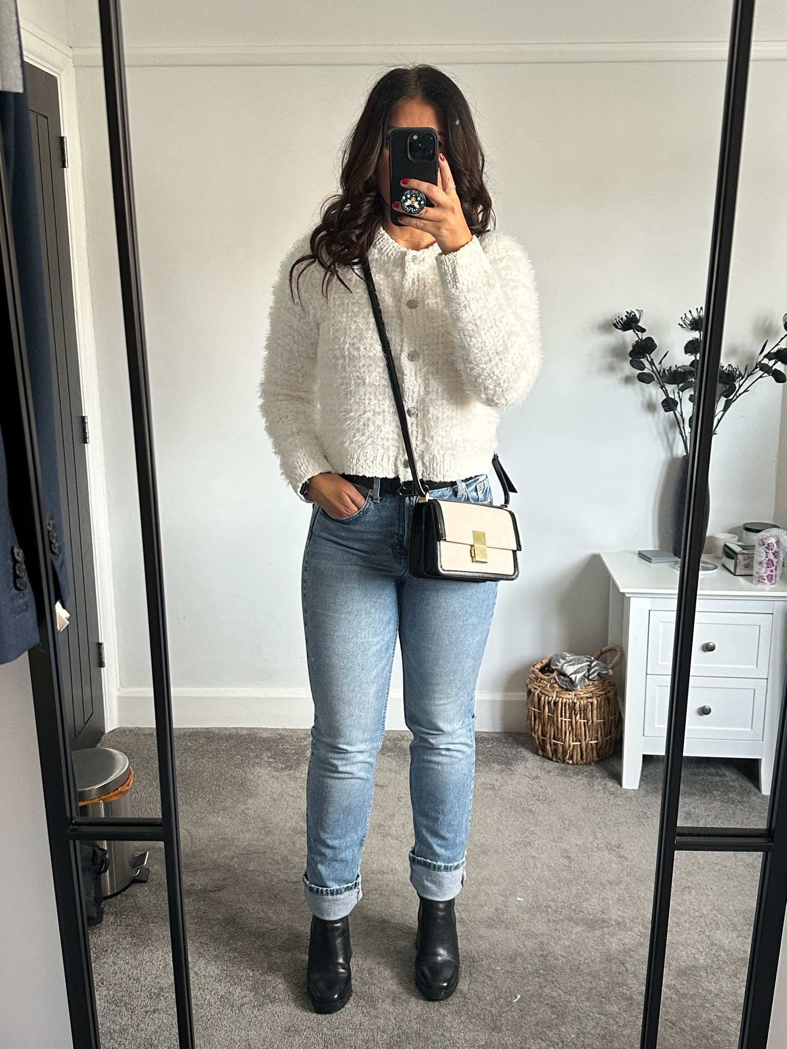♡ page vintage cardigan &amp; knit. Handknit Chunky Patchwork Cardigan, Soft Women Sweater