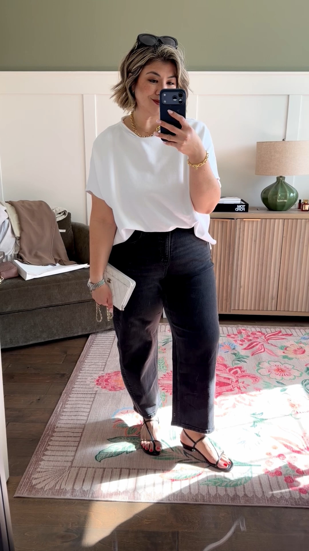 These washed out black barrel jeans are incredibly comfortable with stretch yet with structure! I’m wearing a size XL petite and they fit beautifully. The top is one size and styles easily with many options. My sandals are back as well and run true to size. They were a best seller last year too. If you missed out last year, make sure you snag them before they’re gone.

#LTKootd #LTKMidsize #LTKOver40