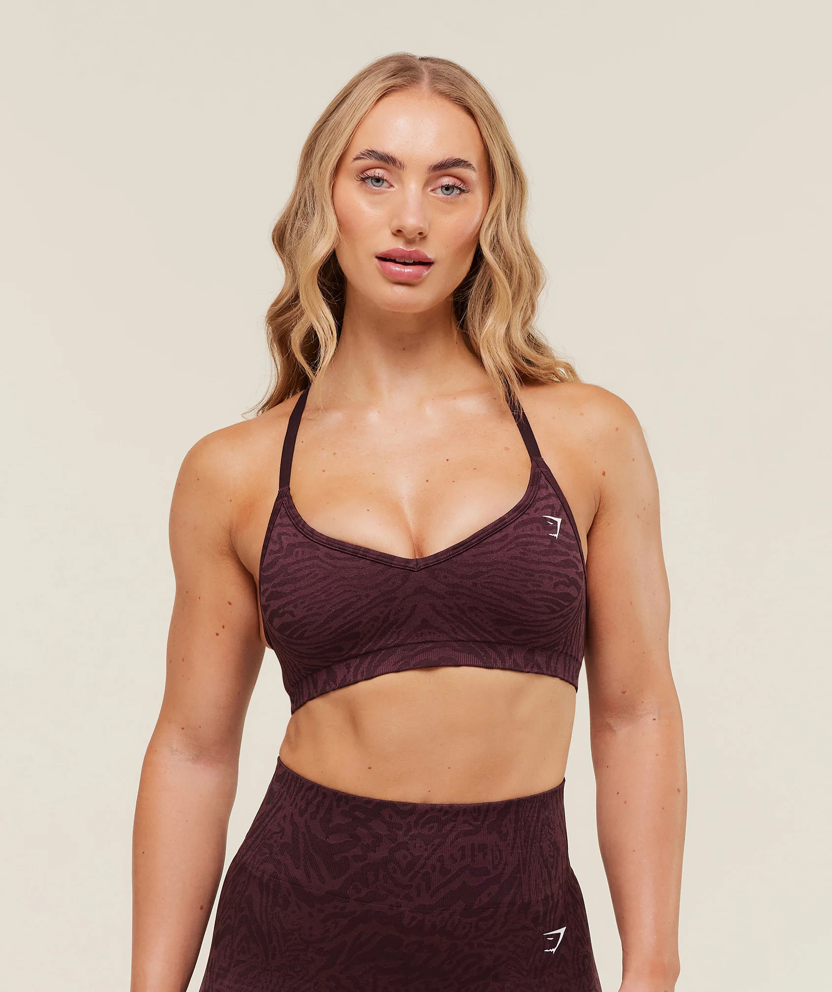 Gymshark Adapt Animal Seamless Sports Bra - Cherry Purple/Reset Pink | Gymshark US
