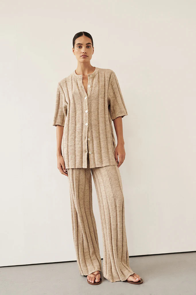 JAZZ NATURAL WIDE LEG KNIT PANT | DISSH