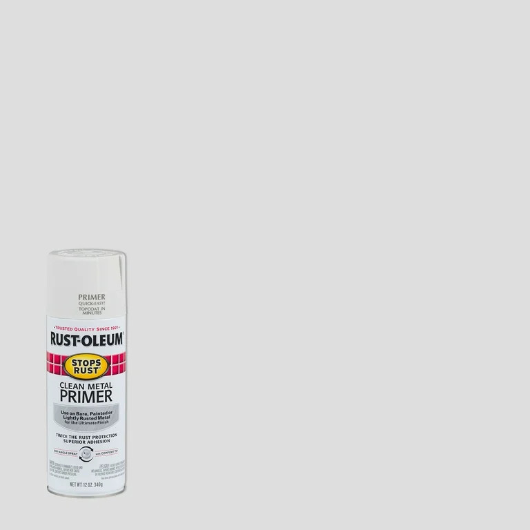 White, Rust-Oleum Stops Rust Clean Metal Primer Spray Paint-7780830, 12 oz | Walmart (US)