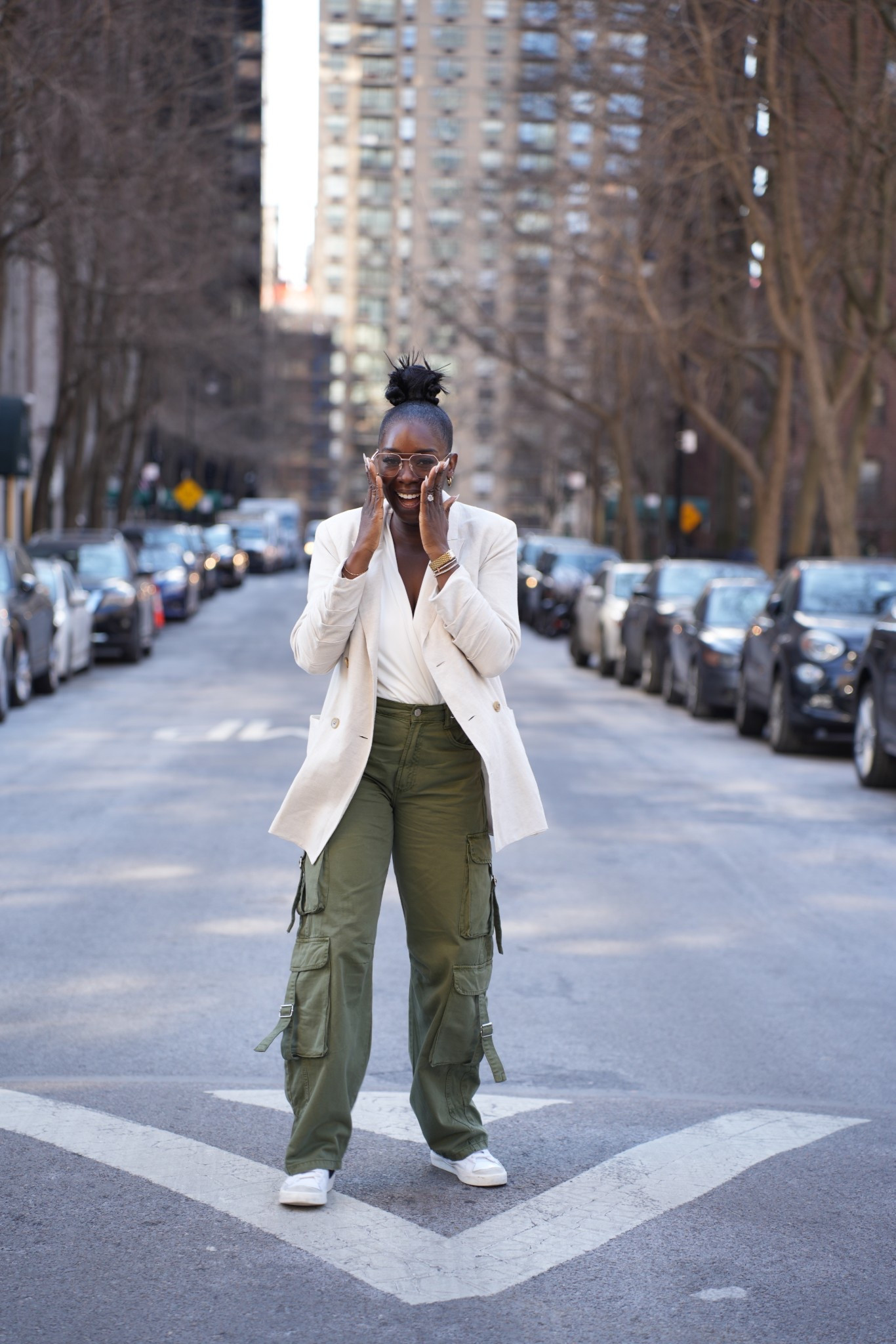 Effortlessly put-together with these Zara cargo pants and structured blazer, paired with classic Nike sneakers for the perfect balance of chic and street style. 

#LTKFindsUnder100 #LTKStyleTip #LTKSeasonal