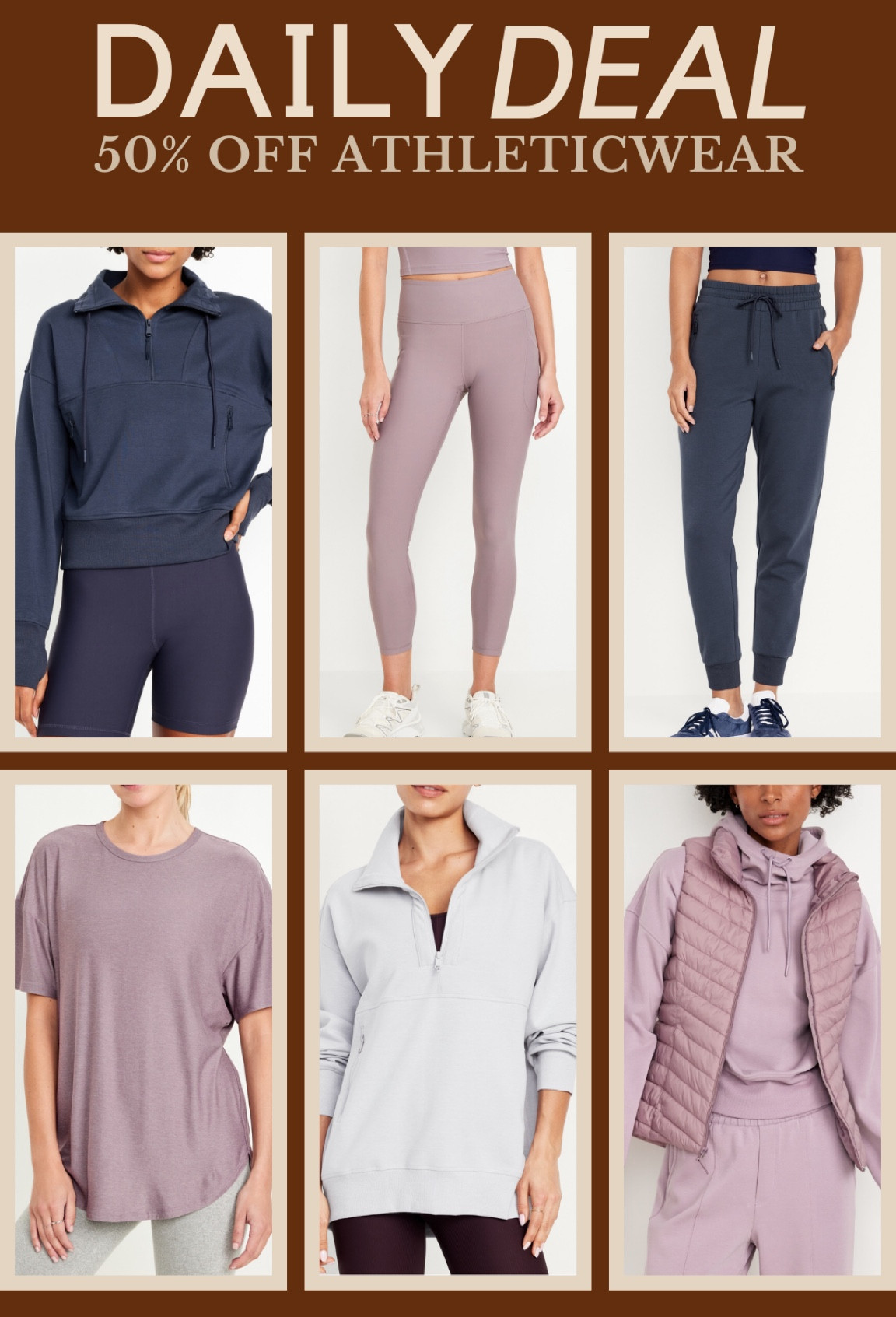 50% off old navy activewear! 

#LTKFitness #LTKFindsUnder50 #LTKSaleAlert