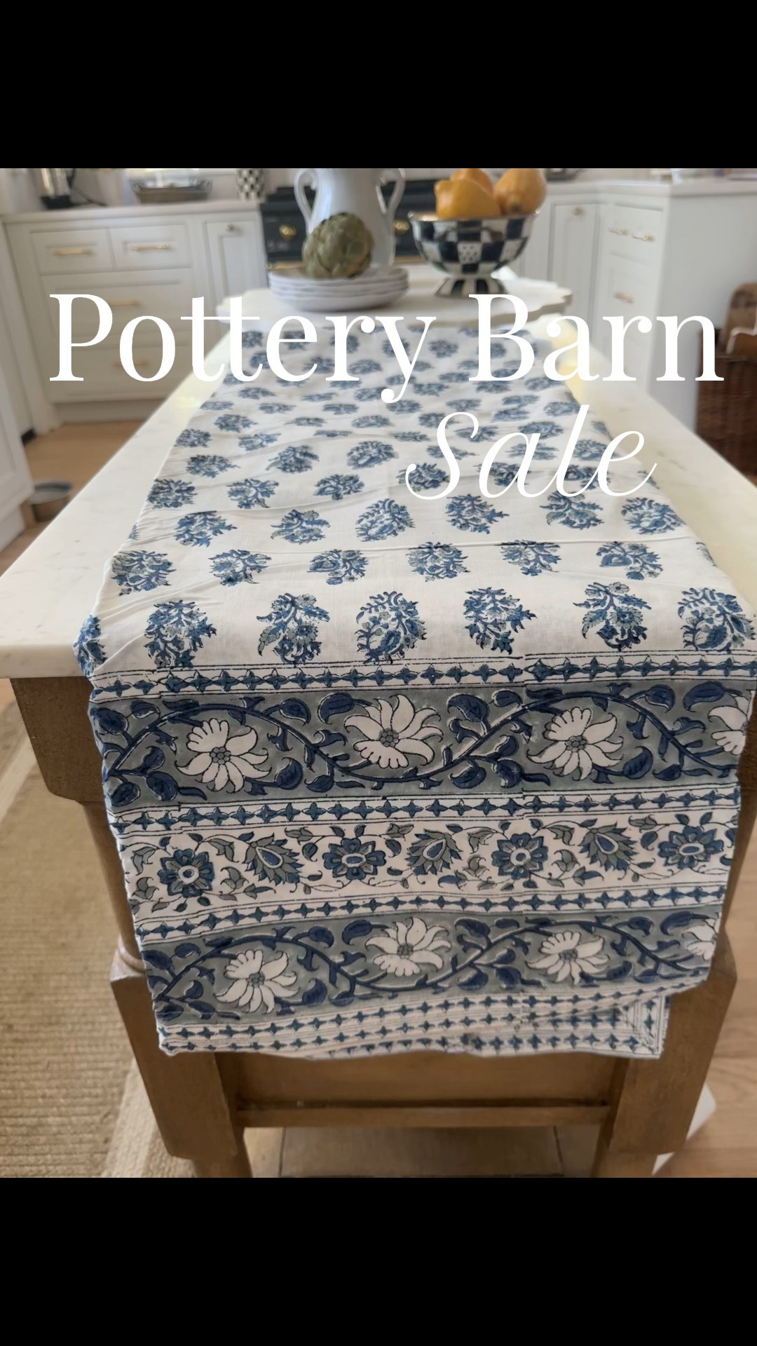 Pottery Barn SALE on this beautiful block print Sophia tablecloth, it’s perfect for spring and summer 

#LTKHome #LTKSeasonal