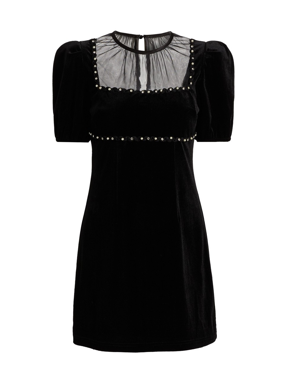 Women's Faith Embellished Velvet Minidress - Black - Size 0 | Saks Fifth Avenue