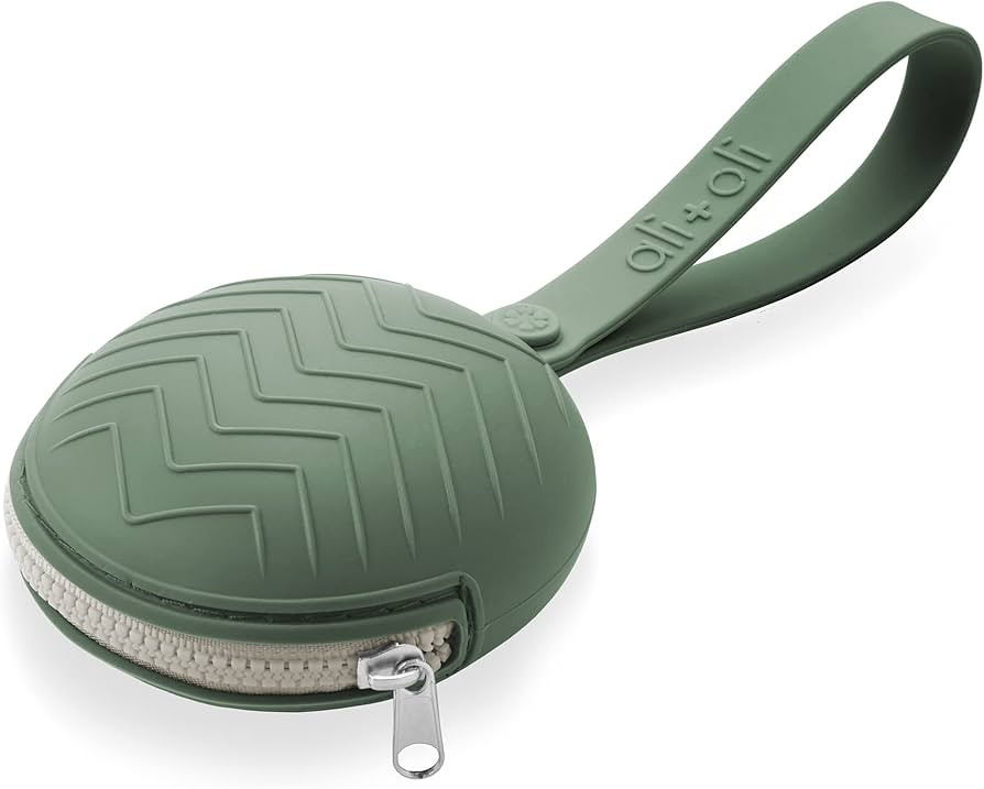 Ali+Oli Silicone Pacifier Holder Case (Army Green) BPA-Free Newborn Pacifier Holder, Travel Baby ... | Amazon (US)