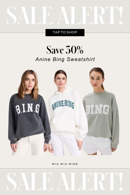 Shopbop summer sale
Save 30% off anine bing hoodies and sweatshirts 

#LTKSaleAlert #LTKTravel #LTKStyleTip
