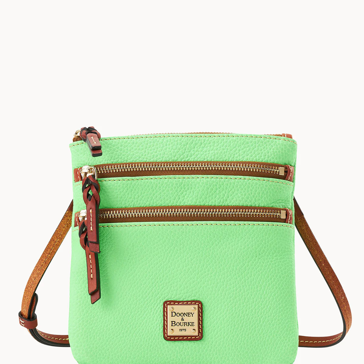 Pebble Grain Triple Zip Crossbody | ILoveDooney