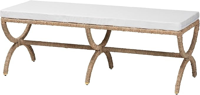bali & pari Maliyah Seagrass Accent Bench, Natural Brown | Amazon (US)