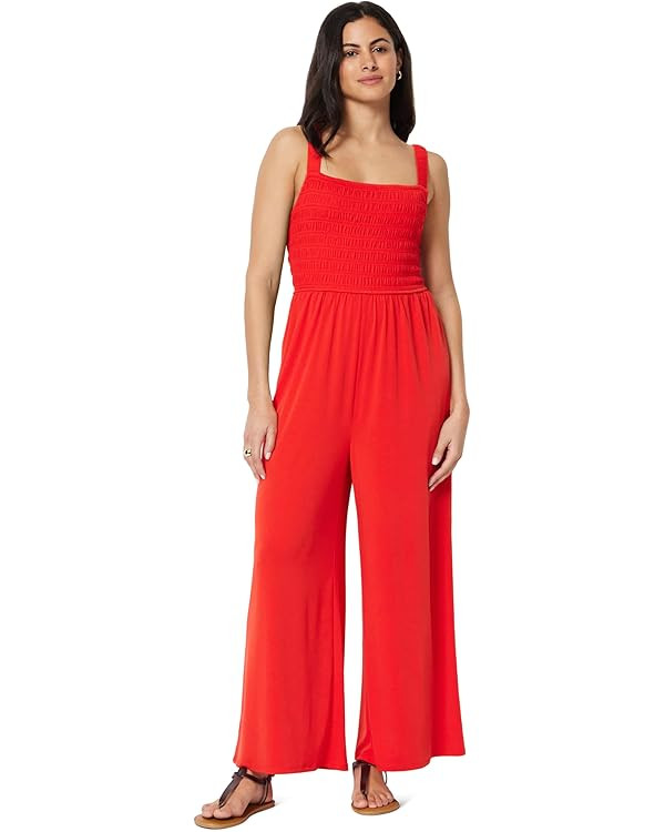 Amazon Essentials Women's Square Neck Wide Leg Sleeveless Jumpsuit | Amazon (US)
