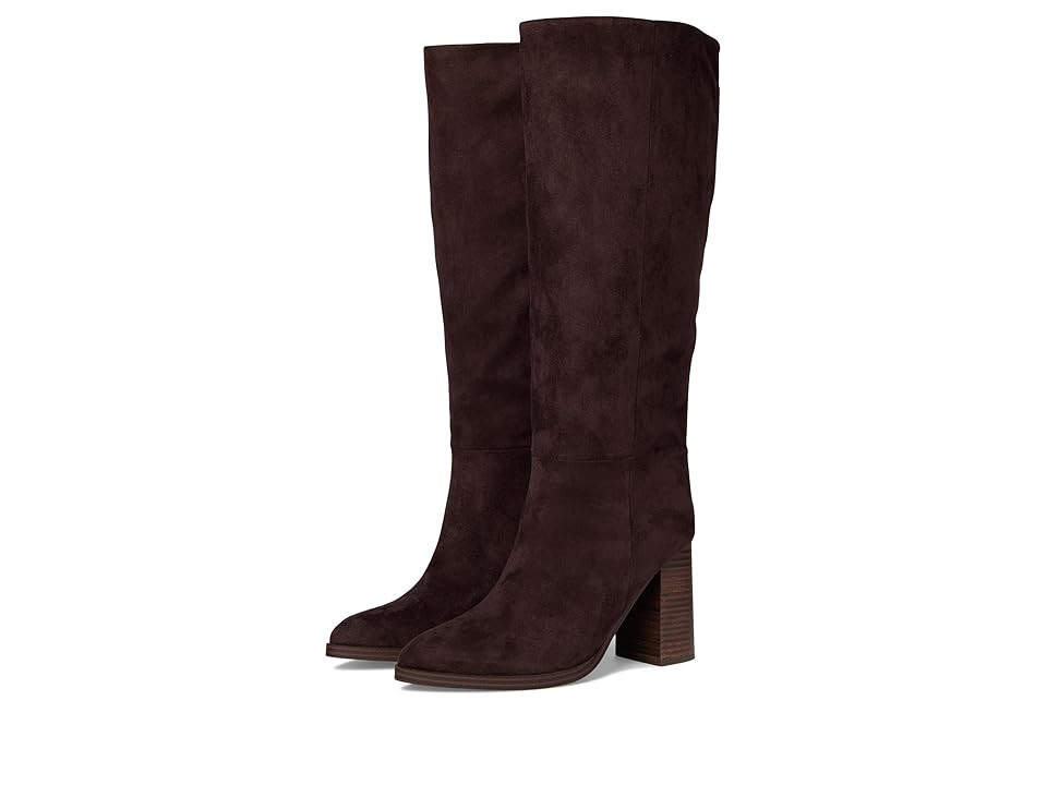 DV by Dolce Vita Bardonny Wide Calf Women's Boots Dark Brown Faux Suede : 9.5 M, Synthetic | Zappos