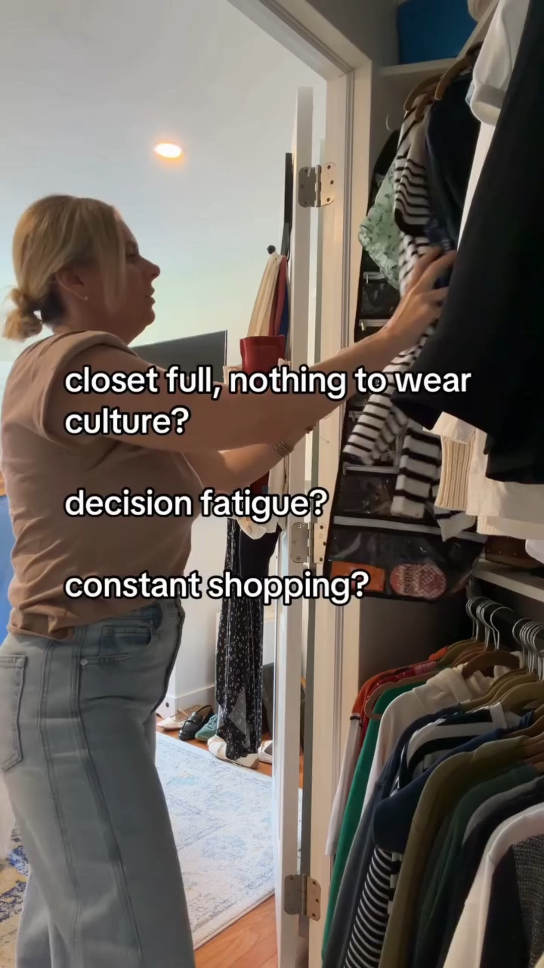 An outfit formula is a proven combination you repeat over and over—with different pieces swapped in. 

It sounds simple because it IS. But it changes everything. 

Here’s what it looks like: 
Formula 1: Jeans + Fitted Top + Blazer + Loafers 

Wear it to work, coffee, errands. Swap the jeans (black, blue, white). Swap the top (tee, blouse, tank). Same structure, endless outfits. 

Formula 2: Wide-Leg Pants + Tucked Tee + Heels + Belt 

Works for dinner, dates, events. Change the pant color, swap the tee texture. Always polished. 

Formula 3: Midi Skirt + Sweater + Sneakers + Denim Jacket 

Your casual elevated look. Rotate skirts, swap sweater styles. Effortless every time. 

Once you have 3-5 formulas that work for YOUR body and YOUR life, you stop overthinking. You stop shopping aimlessly. You stop staring at your closet feeling stuck. 

Getting dressed becomes automatic. 

✨ Follow for outfit formulas that simplify your life 
💬 Comment FORMULAS to work with us and build your personalized formulas
