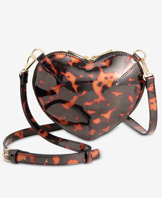 Barrii Tortoise Shell Mini Heart Crossbody | Macy's