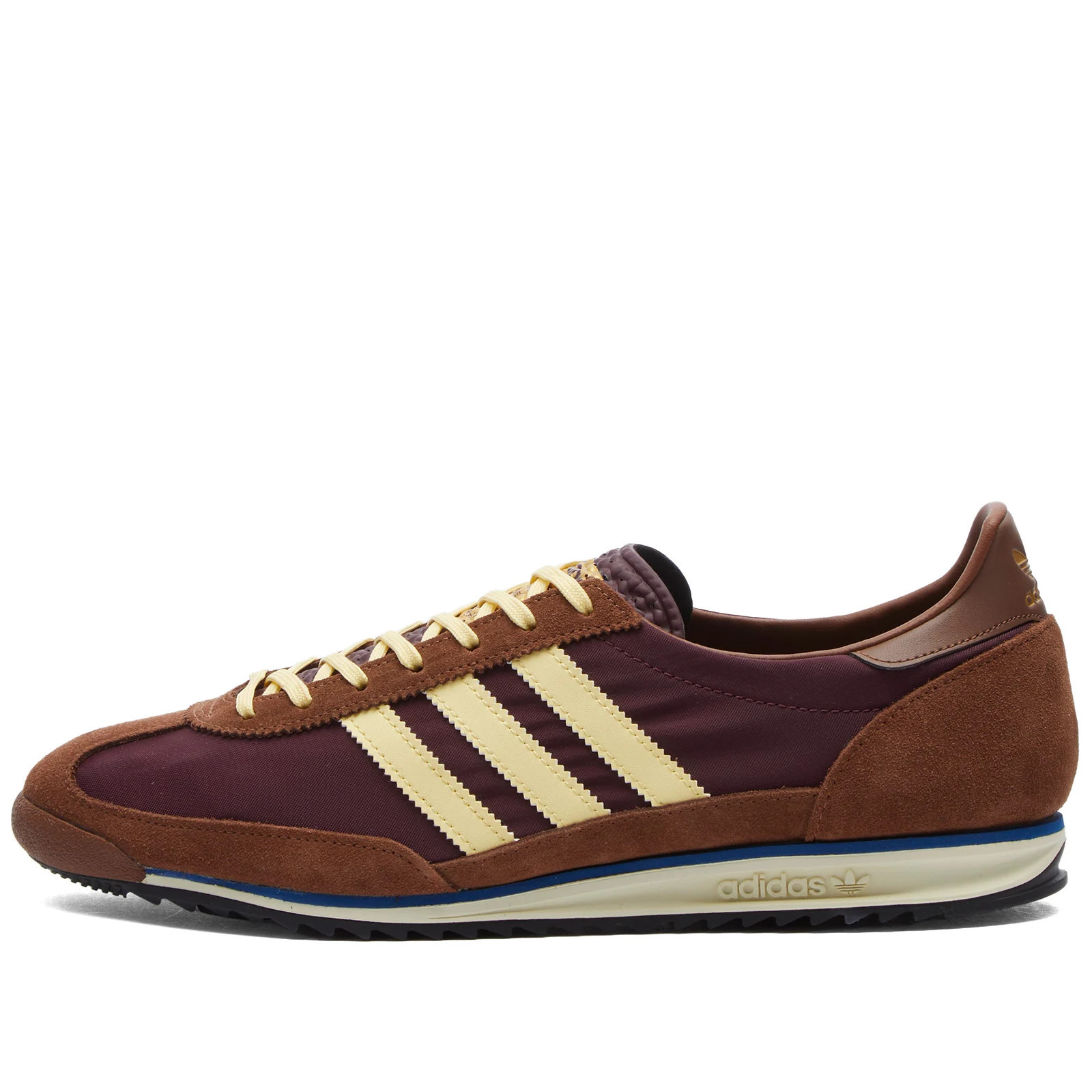 Adidas SL 72 Sneakers in Maroon/Almost Yellow/Preloved Brown, Size UK 6.5 | END. Clothing | END. Clothing