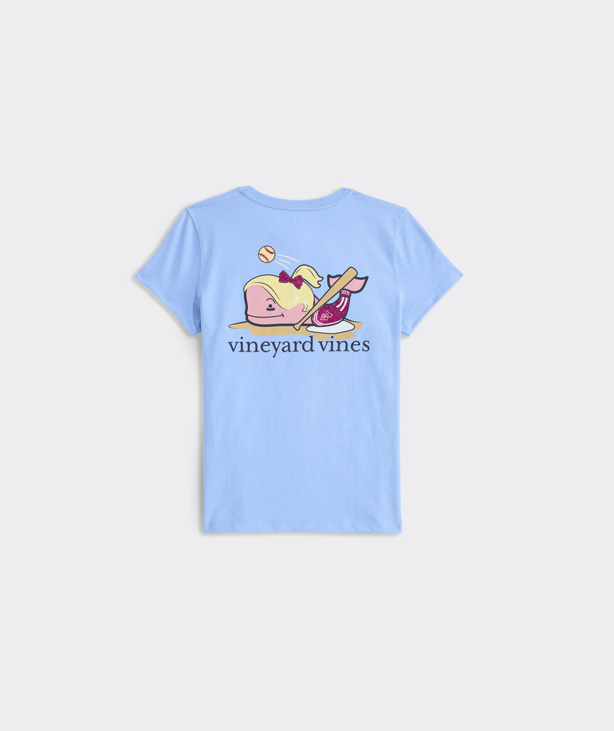 Girls' Glitter Softball Whale Short-Sleeve Pocket Tee | vineyard vines