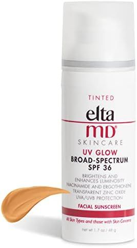 Amazon.com: EltaMD UV Glow Tinted Broad-Spectrum SPF 36, Unscented, 1.7 fl. oz.: Premium Beauty | Amazon (US)