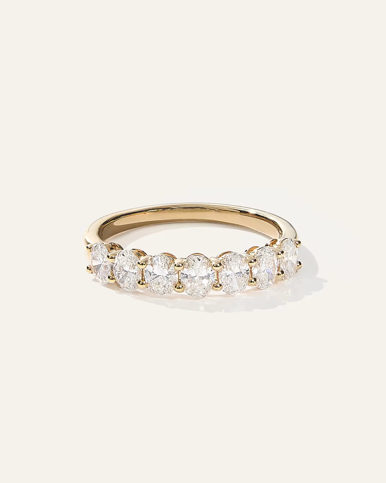 Lab Grown Diamond Oval Seven Stone Band in Yellow Gold | Quince
