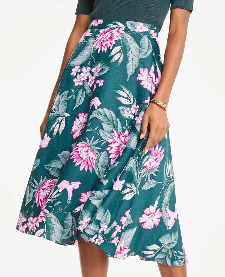 Fauna Floral Midi Skirt | Ann Taylor | Ann Taylor (US)