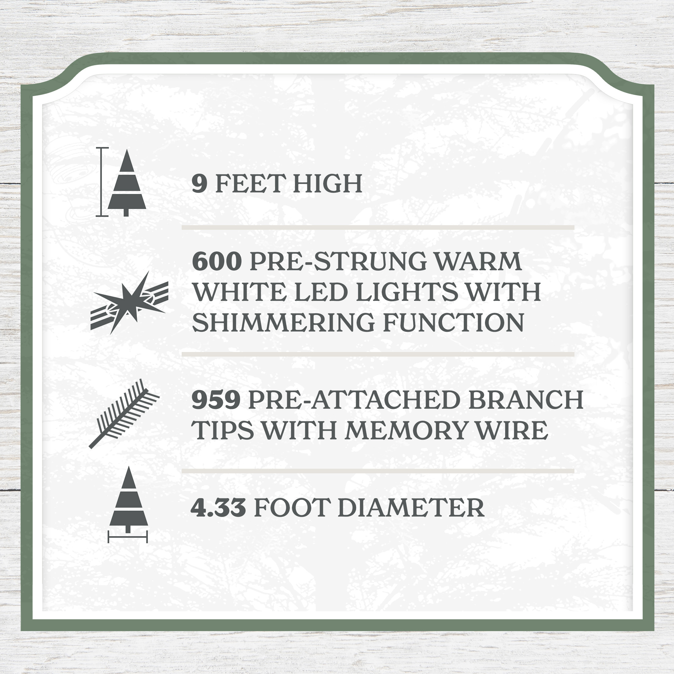 My Texas House 9ft Pre-lit Twinkle LED Cypress Artificial Christmas Tree, 600 LED, Green - Walmar... | Walmart (US)