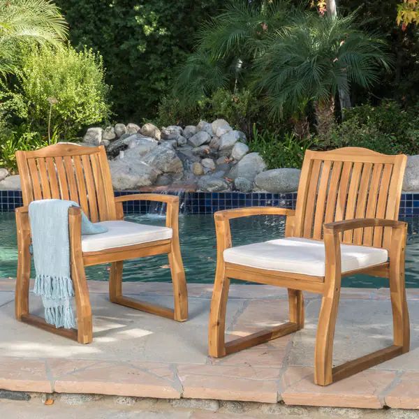 Della Wood Dining Chairs (Set of 2) by Christopher Knight Home | Bed Bath & Beyond