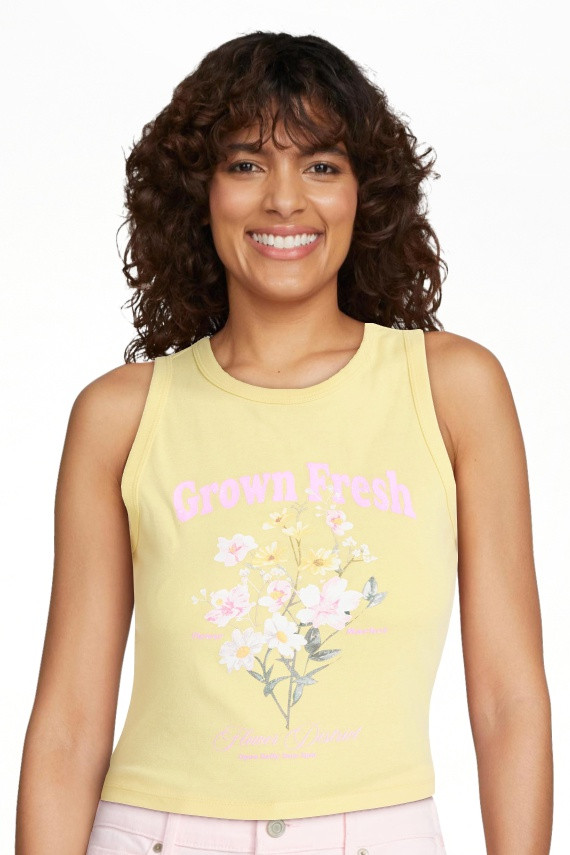 No Boundaries Cotton Ribbed Graphic Tank Top, Women's XXS-XXL | Walmart (US)