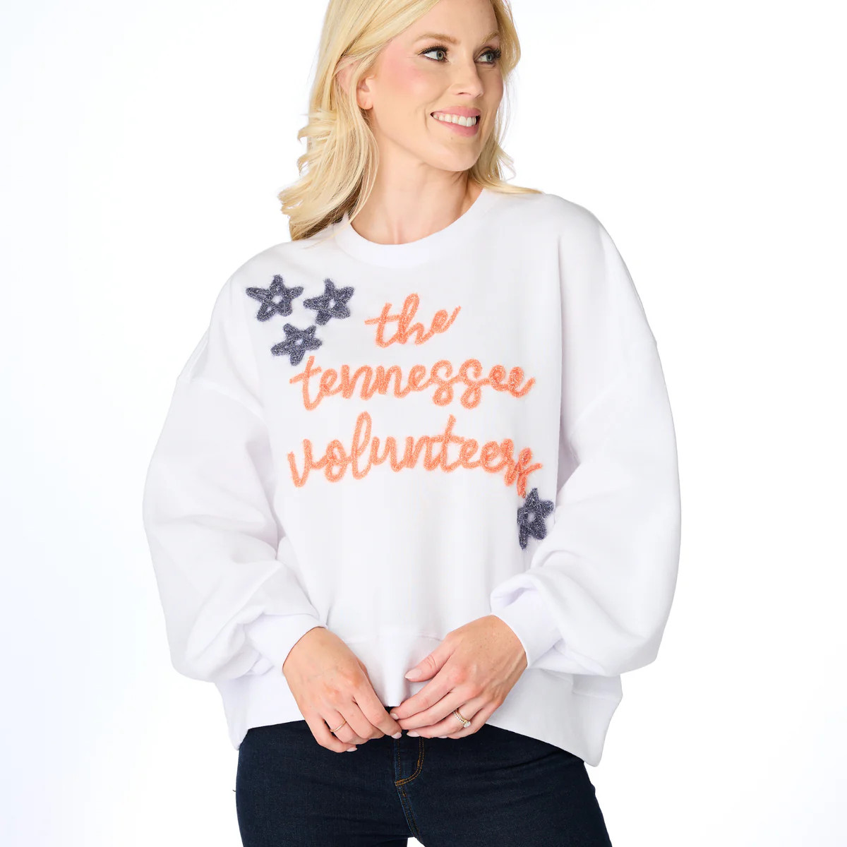 The Tennessee Volunteers Glitter Script Balloon Pullover | BuddyLove