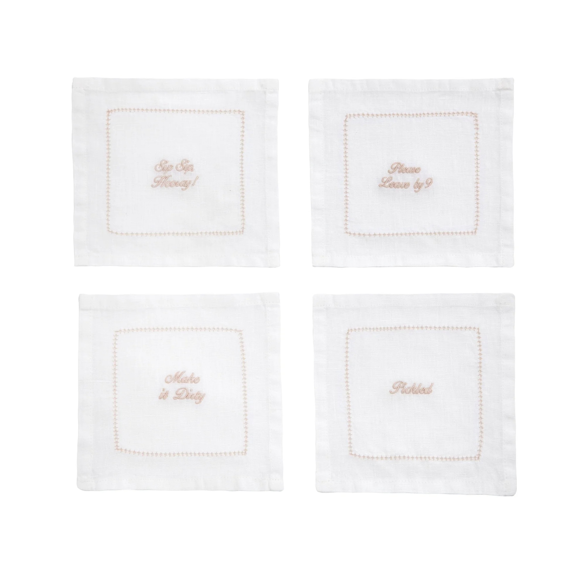 Cheeky Cocktail Napkin Set of 4 | Kassatex