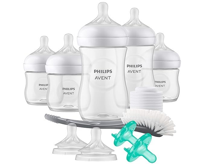 Philips AVENT Natural Baby Bottle with Natural Response Nipple, Newborn Baby Gift Set, SCD838/02 | Amazon (US)
