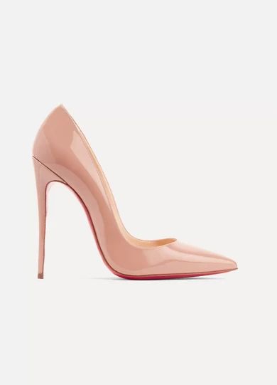 Christian Louboutin - So Kate 120 Patent-leather Pumps - Beige | NET-A-PORTER (US)