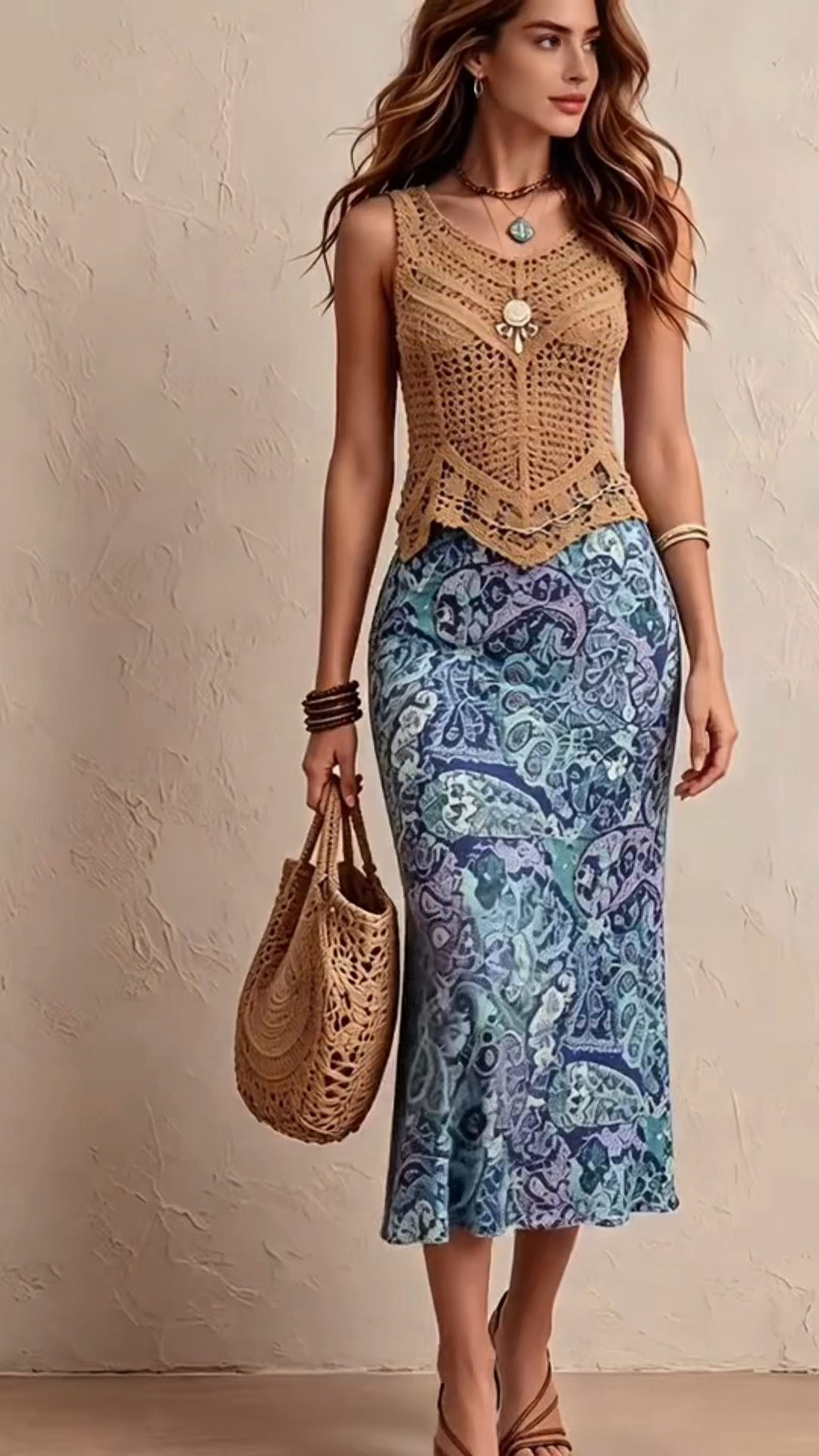 Crochet Top + Paisley Midi Skirt Boho Outfit
#BohoOutfit #CrochetTop #PaisleySkirt #SummerFashion #VacationStyle 
 

 #LTKootd #LTKOver40 #LTKWorkwear