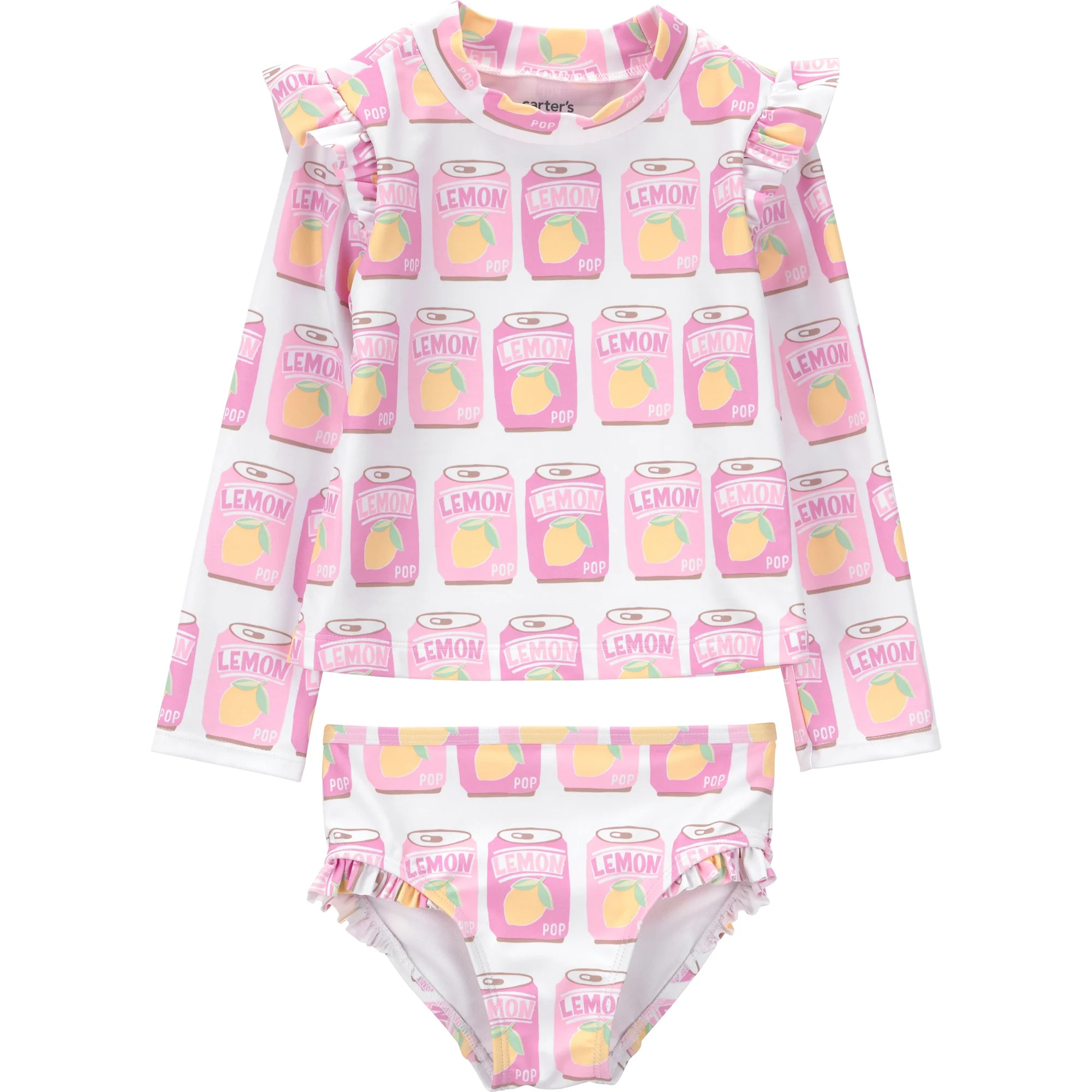 Carter's Child of Mine Toddler Girl Rash Guard Swimsuit Set, 2-Piece, Sizes 12M-5T | Walmart (US)