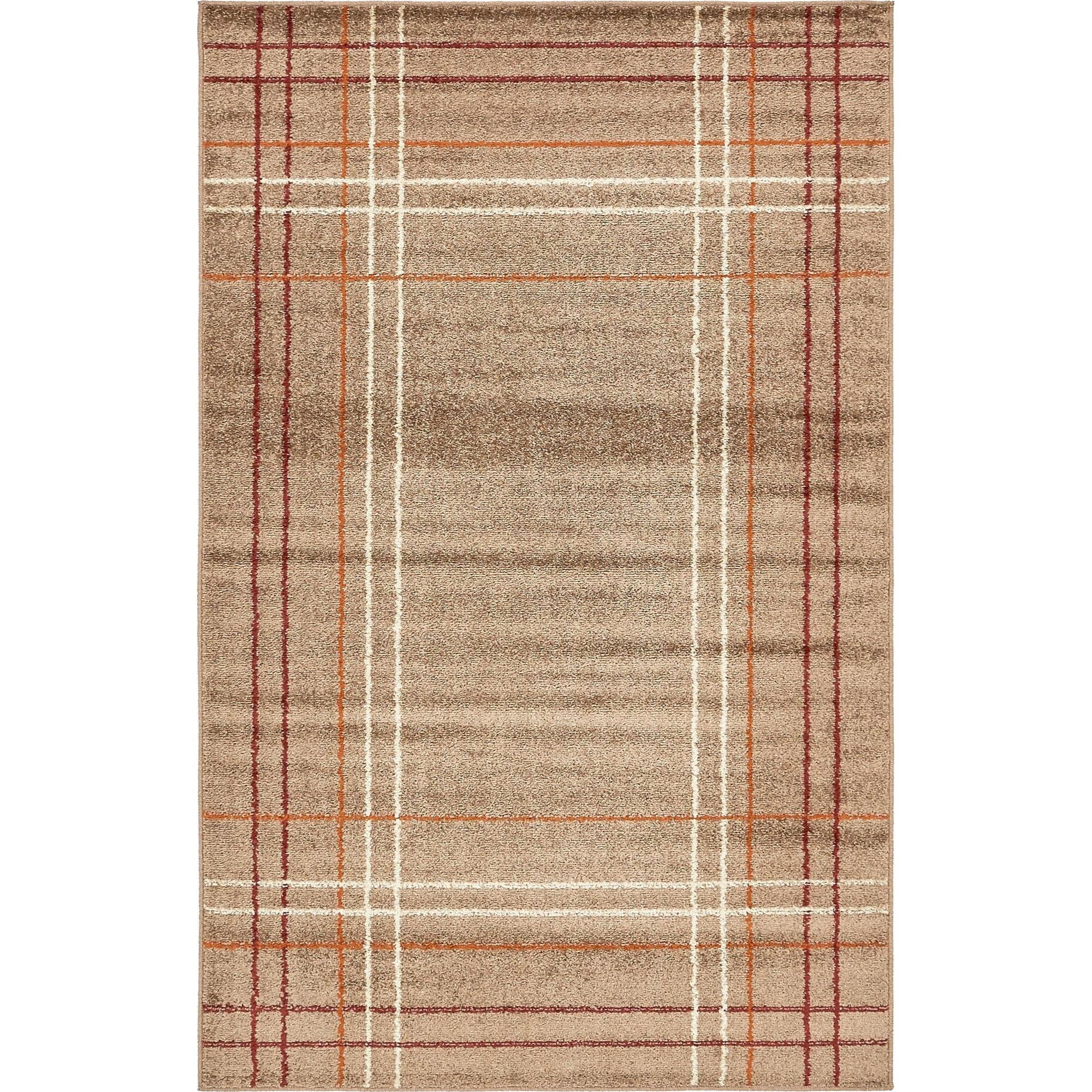 Unique Loom Heritage Autumn Rug Light Brown 5' 1" x 8' 0" Rectangle Geometric Perfect For Living ... | Walmart (US)