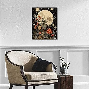 Paint by Number Flower Moon Adult Paint by Number Black Background Paint by Numbers Beginner Easy... | Amazon (US)