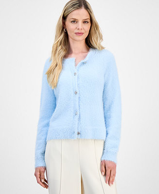Petite Rhinestone-Button Cardigan, Macy's Exclusive | Macy's
