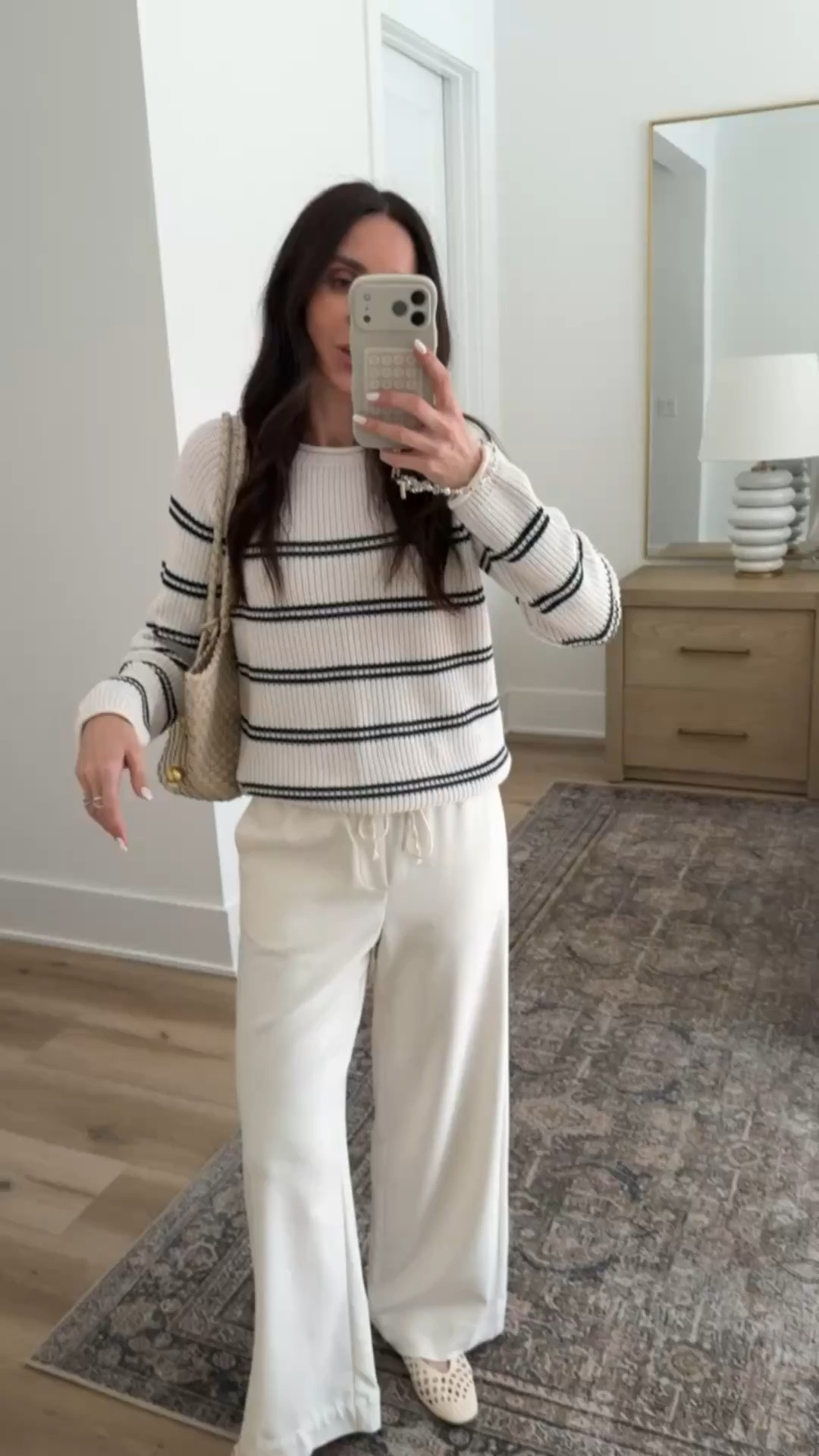 Target 30% off select women's clothing, sweater and viral pants on sale. 
Look for less from Target, striped sweater, pull on pants, tlrelaxed pants, comfy chic style, woven bag, annabrstyle

#LTKOver40 #LTKSaleAlert