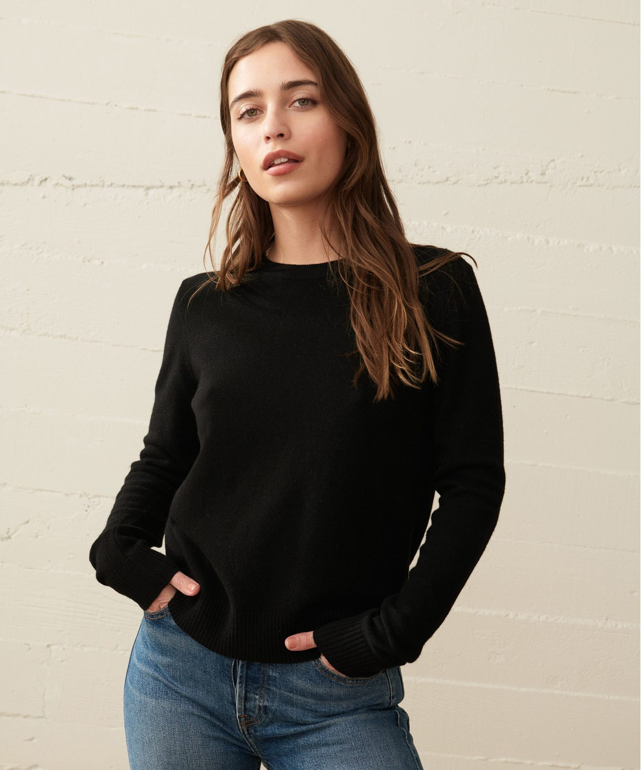 Everyday Slim Crewneck - Black | Jenni Kayne | Jenni Kayne